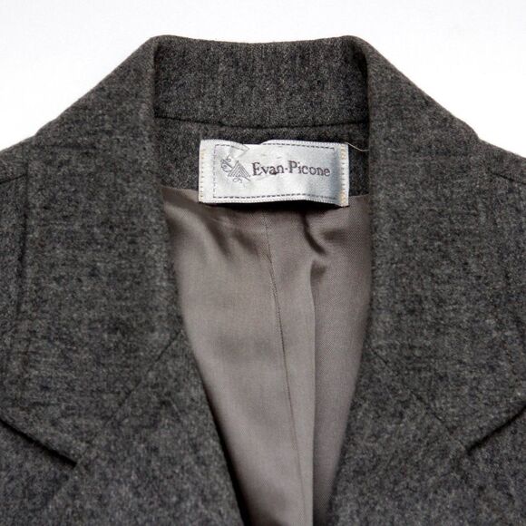 Vintage Evan Picone Womens Jacket Blazer Size Small Black Wool Academia - Picture 3 of 16